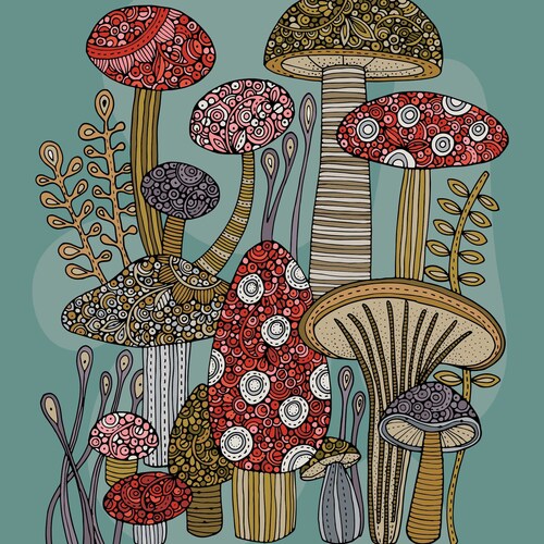 Fungo Mushroom Art Mushrooms Cute Mushrooms Cottage Core - Etsy