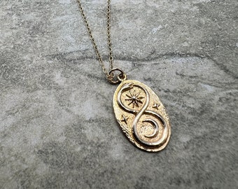 Renewal - Bronze and 14k Gold Filled Necklace