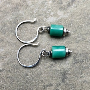 Upcycled Aventurine and Sterling Silver Earrings image 2