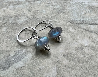 Vibe - Labradorite, Copper and Sterling Silver Earrings