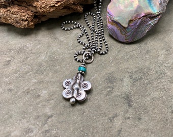 Bloom - Turquoise and Sterling Silver Necklace