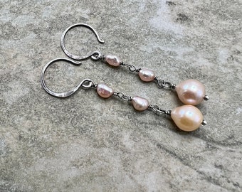 Wailea - Freshwater Pearls and Sterling Silver Earrings