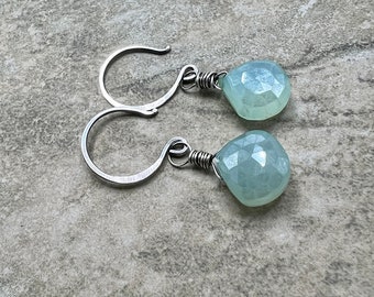 Seaspray - Chalcedony and Sterling Silver Earrings