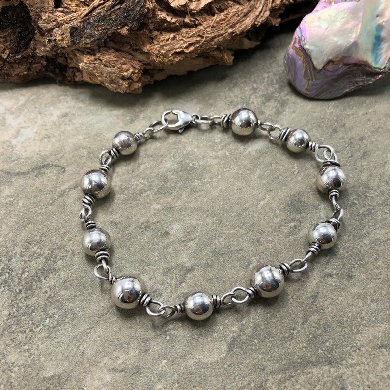 Mantra Sterling Silver Bracelet