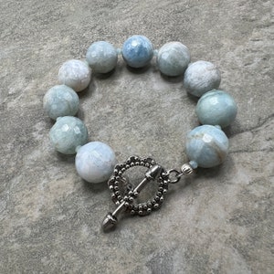 Marina - Aquamarine and Silver Bracelet