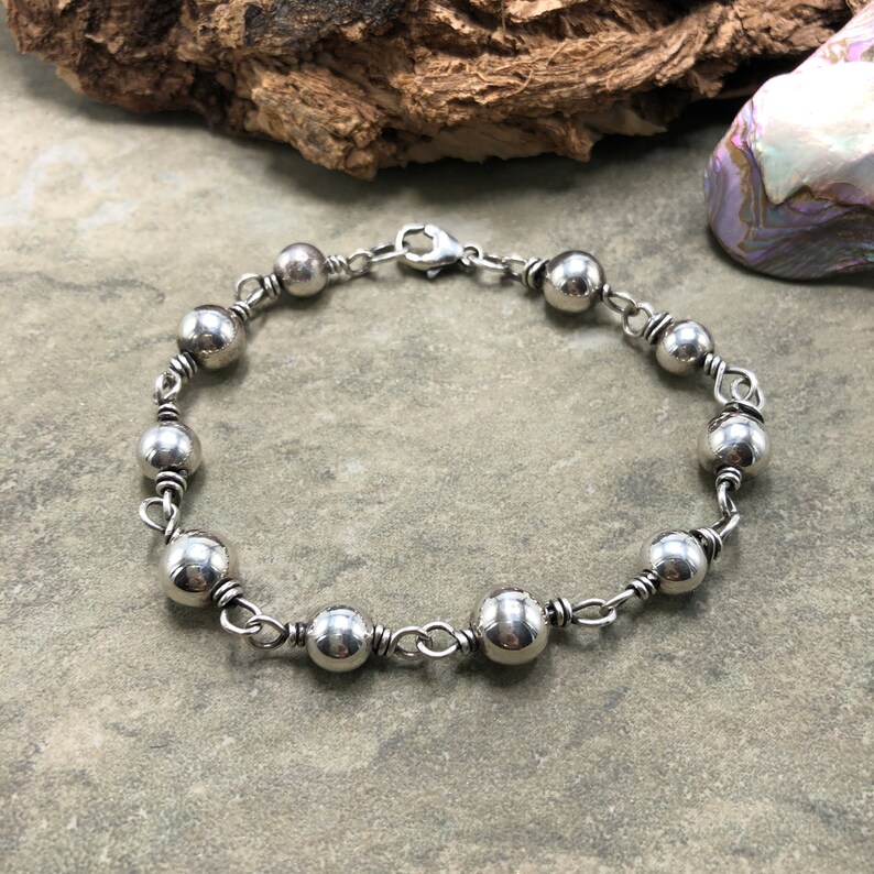 Mantra Sterling Silver Bracelet