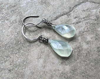 Seaspray - Chalcedony and Sterling Silver Earrings