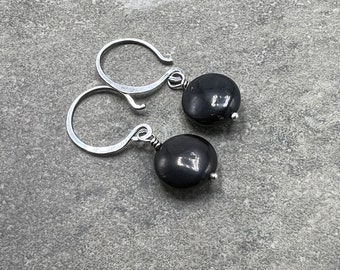 Protect - Russian Shungite and Sterling Silver Earrings