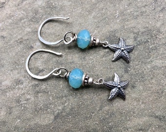 Under The Sea - Swarovski Crystal and Sterling Silver Earrings