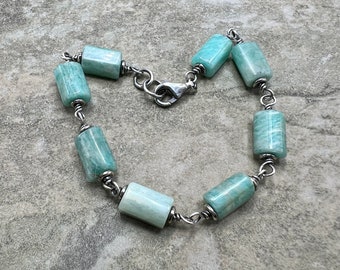 Sea Bits - Amazonite and Sterling Silver Bracelet