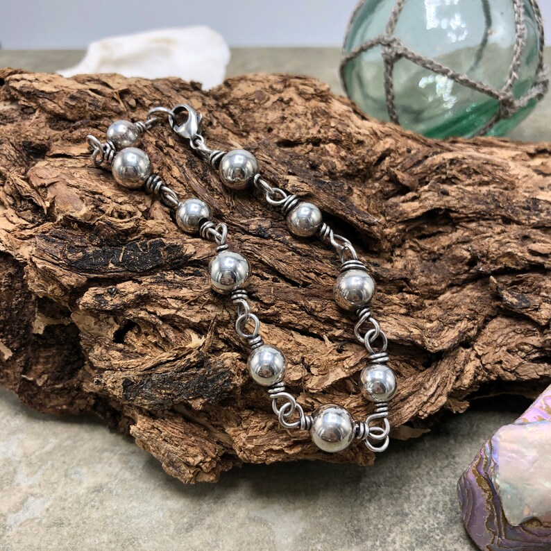 Mantra Sterling Silver Bracelet