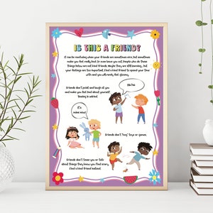 Poster Trouver de bons amis Comment se faire des amis Poster éducatif pour enfantsComment se faire des amis à imprimer Imprimable pour enfants Se faire des amis image 2