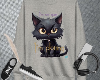 I'm not quiet - I'm plotting | Halloween Print | Unisex Premium Sweatshirt