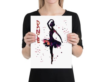 Dance! Painted Ballerina Poster Art Print