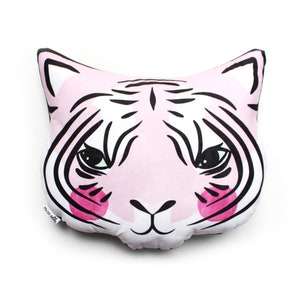 DIY KIT Tiger cushion softie plush various colours throw pillow blue orange pink cats big cat Pink Tiger