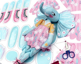 DIY Kit - Esme the Elephant - dolly STUFFING NOT included