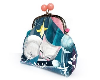 Cat Purse Jumbo Bobble Purse - big purse bag cats cat lover clutch