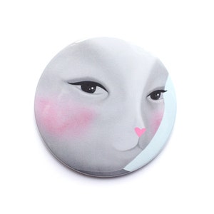 Pretty Kitty Mirror - Cat illustration accessories valentine gift cats crazy cat lady