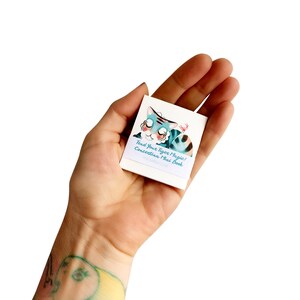 Tiger Magisches mini Ziehharmonika Kartenbuch - 5 Seiten Tiger Raubkatzen Glücksminiatur Zine