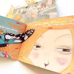 A Wander of Wonder 22 page mini book illustration wellbeing uplifting gift for a friend quotes books zine illustrated free bookmark image 3