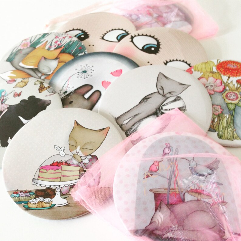 Cat sewing pocket mirror cats cat lady seamstress accessories stocking fillers stuffers image 4