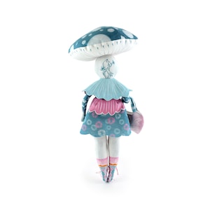 Mushroom Dolly DIY KIT Gertie the Mushroom Girl with 20 page story book sewing kit sewing cat doll image 5