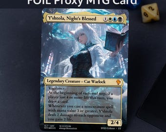 Y'shtola Night's Blessed Proxy – Anime Waifu MTG Proxy Card, Alt Art EDH Commander Cards
