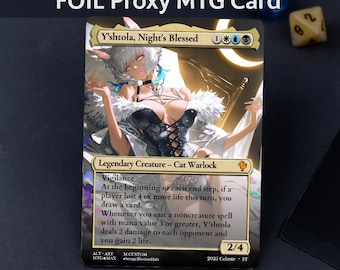Y'shtola Night's Blessed Proxy – Anime Waifu MTG Proxy Card, Alt Art EDH Commander Cards