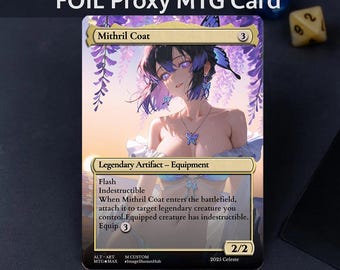 Mithril Coat Proxy - Anime Waifu MTG Proxy-Karte, Alt Art EDH Kommandantenkarten