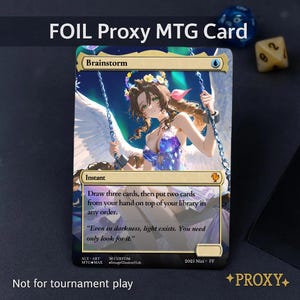 Brainstorm Proxy – Anime Waifu MTG Proxy Card, Alt Art EDH Commander Cards