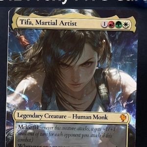 Tifa, Martial Artist Foil Proxy: MTG x Final Fantasy Alt Art, Card for EDH/Commander