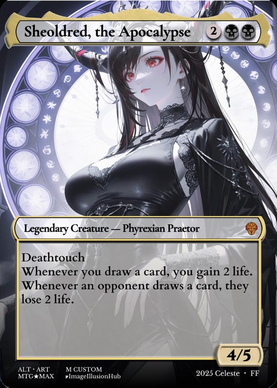 Sheoldred, the Apocalypse Proxy – Anime Waifu MTG Proxy Card, Alt