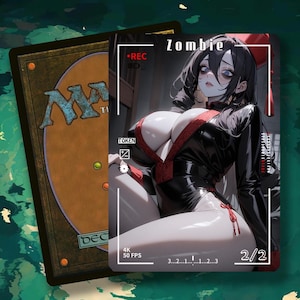 MTG Zombie Token 2/2 , Anime Waifu Token, Alt-Art Token für EDH/Commander (IS-21)