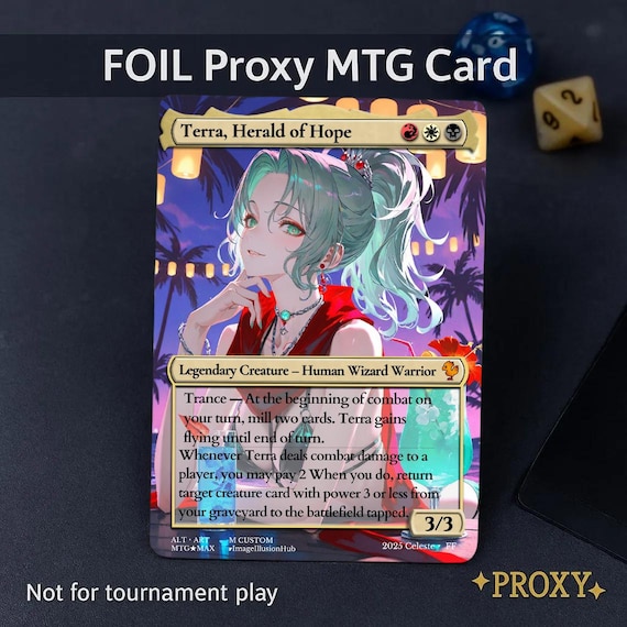 Terra, Herald of Hope Foil Proxy MTG Card, Final Fantasy Alt Art - Etsy  Australia