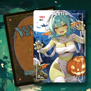 Gettone Goblin MTG 1/1, Illustrazione Anime Waifu, Gettone con Illustrazione Alternativa per EDH/Commander（IS-19）