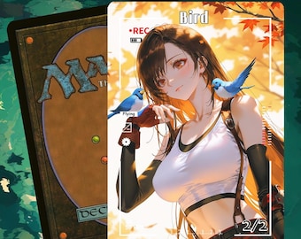 MTG Bird Token 2/2, Anime Waifu Art, Alt-Art Token für EDH/Commander (IS-70)