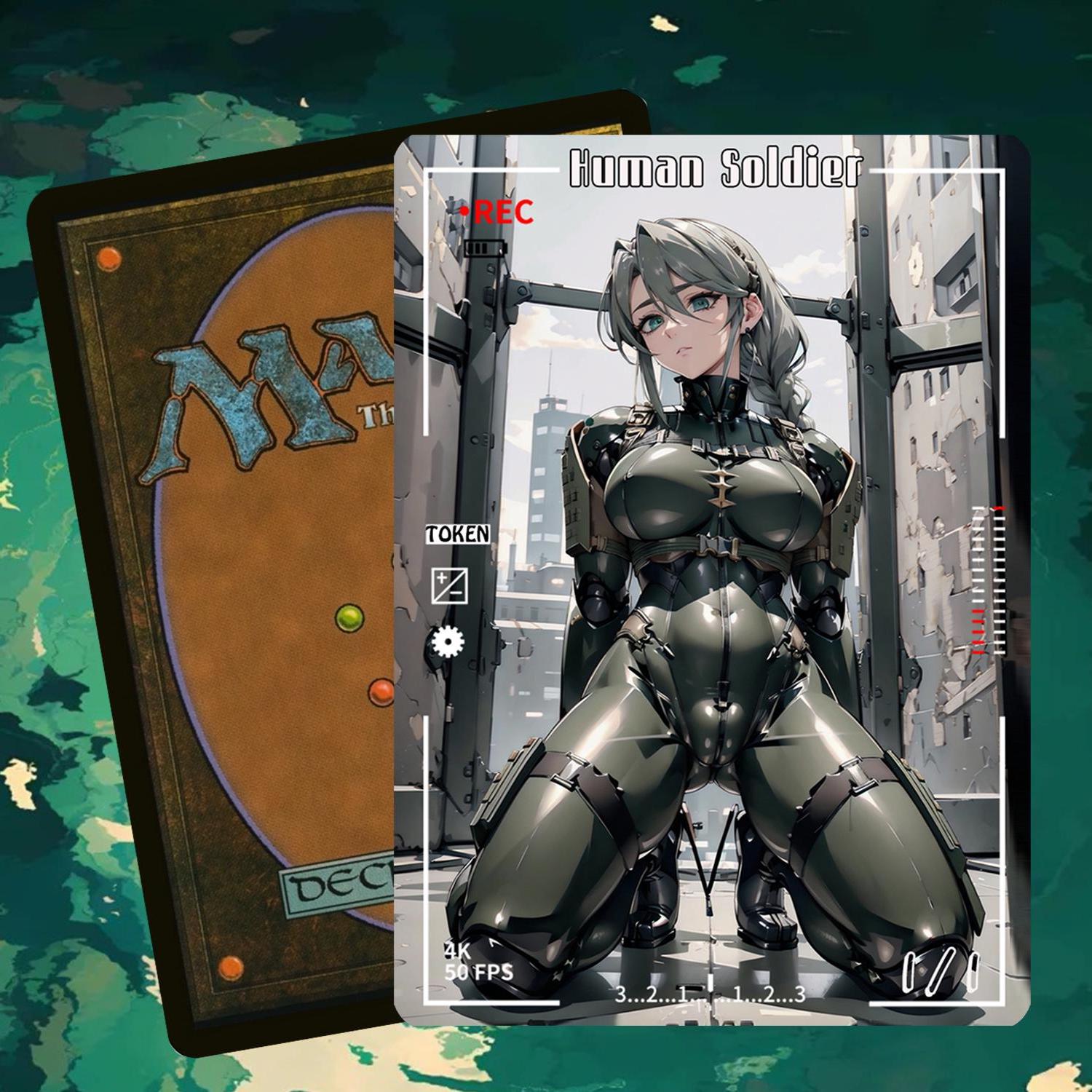 MTG Soldier Token 1/1, Anime Waifu Art, Alt-art Token for Edh/commander ...