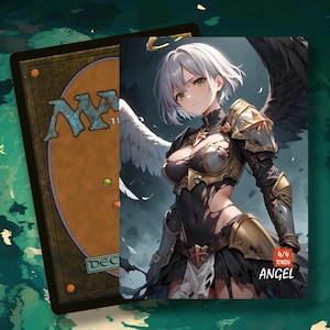 MTG Angle Token 4/4, Anime Waifu Art, Alt-Art Token for EDH/Commander（IS-39）