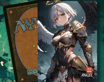 MTG Angle Token 4/4, Anime Waifu Art, Alt-Art Token für EDH/Commander (IS-39)