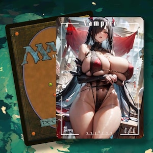 MTG Vampire Token 1/1,Anime Waifu Art, Alt-Art Token for EDH/Commander (IS-4)