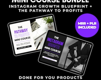Pathway To Profits + Instagram Growth Blueprint - Mini Course Bundle PLR MRR Master Resell Rights For Business Owners Digital Marketing, DFY