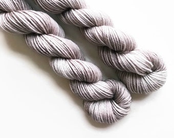 Hand Dyed Merino Wool Mini Skein: Bone Beige Ecru Yarn