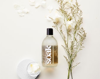 Soak Wash - no rinse formula gentle wash for all your handmade fiber projects - made with plant derived and renewable ingredients - 3 oz