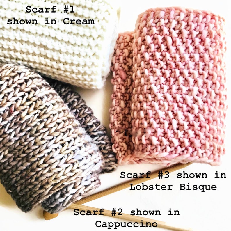 Download Scarf 1 Knitting Kit with Pattern Simple Garter Stitch | Etsy