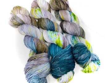 GREEN EARTH - a Special Summer Colorway - choose your favorite base. limited edition Indie Hand Dyed Speckle Yarn