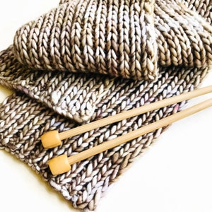 Easy Rib Stitch Scarf Knitting Pattern: Beginner Project (PDF Download)