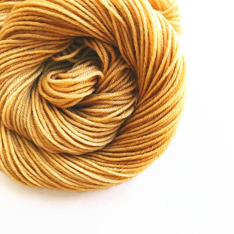 HONEYCOMB SUITE hand dyed yarn fingering sock dk bulky yarn super wash merino wool yarn single or ply. choose your base. honey brown gold image 1
