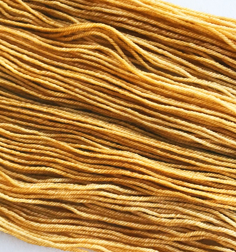 HONEYCOMB SUITE hand dyed yarn fingering sock dk bulky yarn super wash merino wool yarn single or ply. choose your base. honey brown gold image 2