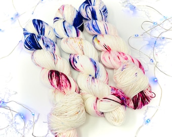 LET'S DANCE - a Special Summer Colorway - choose your favorite base. limited edition Indie Hand Dyed Speckle Yarn