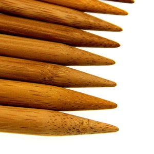 Carbonized Bamboo Knitting Needles: 9&quot; Single Point, Super Smooth